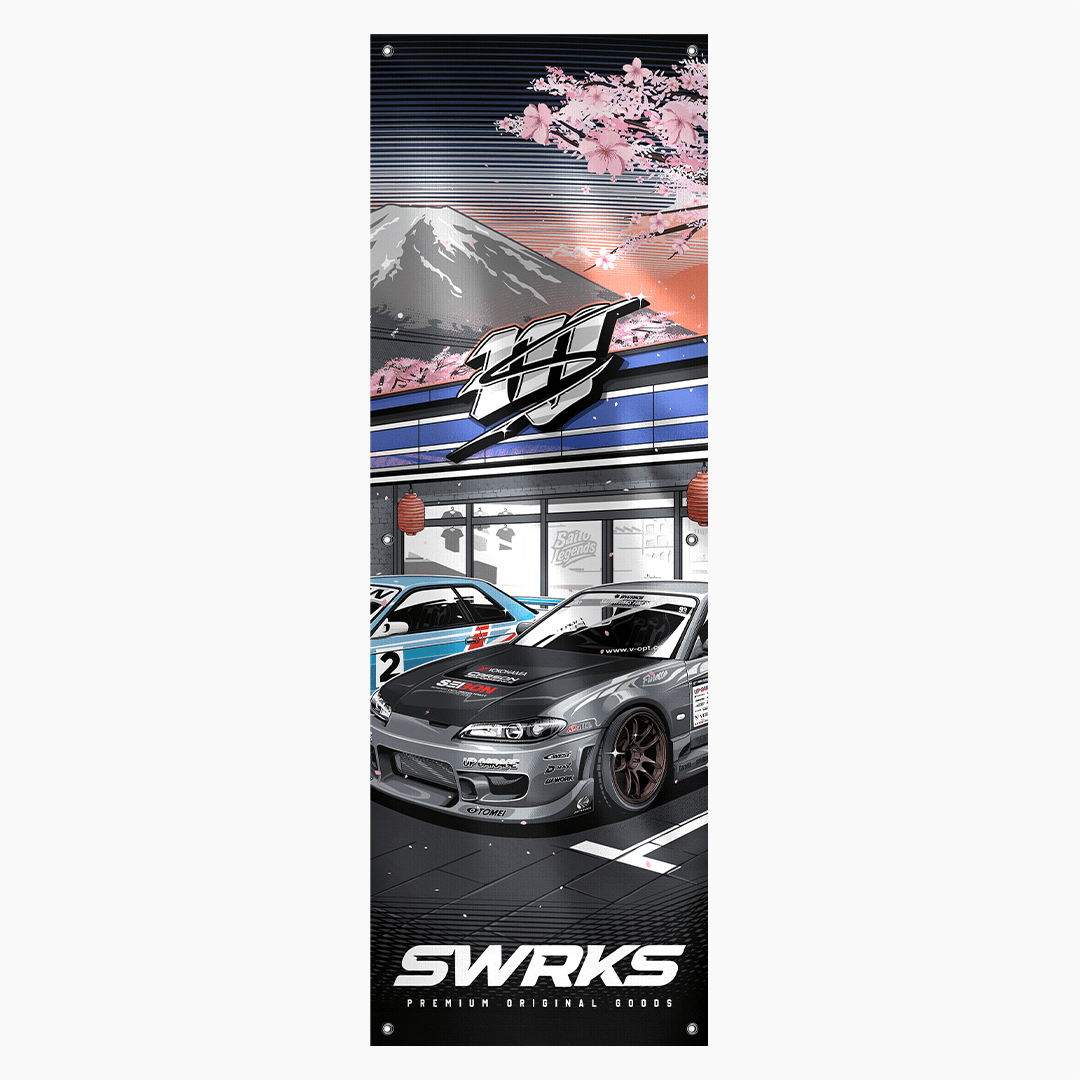 The Konbini Garage Banner Flag