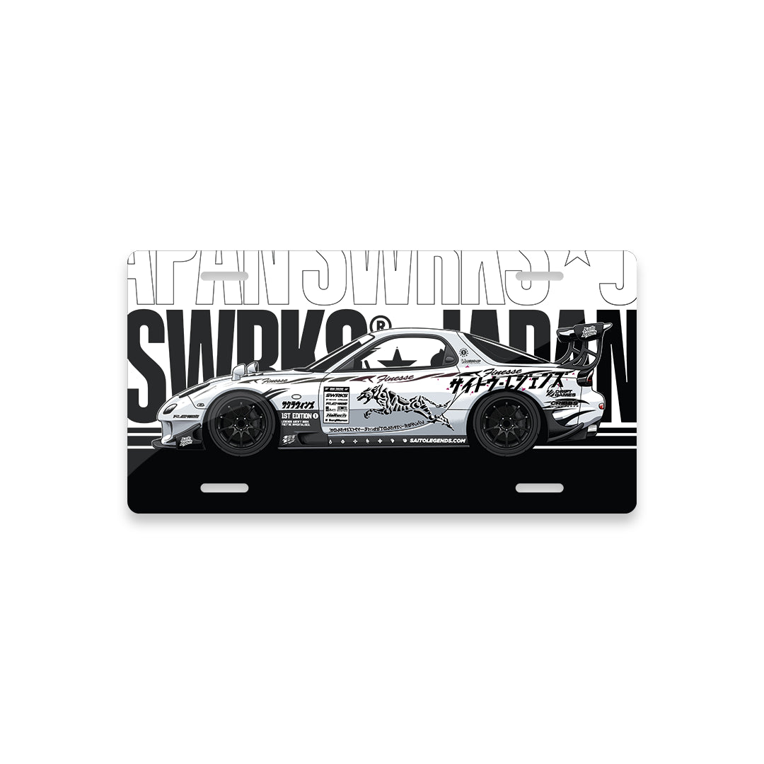 Saito Legends RX-7 Licence Plate